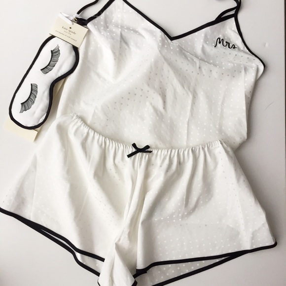 Kate Spade Intimates Sleepwear Just In New Mrs Silky Pj Set And Mask Poshmark